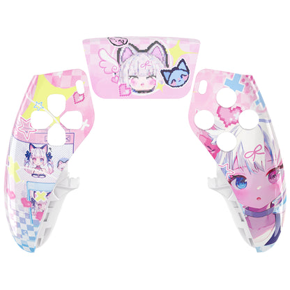 eXtremeRate PS5 edgeコントローラー対応交換対応用左右フロントハウジングシェル＆タッチパッド【ミウ】