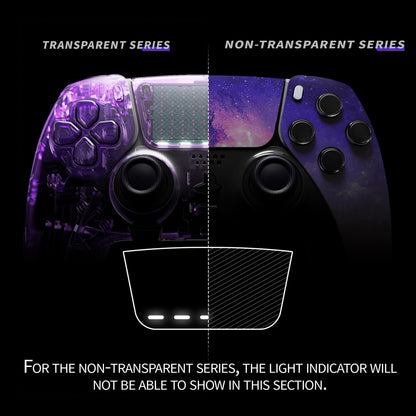 eXtremeRate Replacement Left Right Front Housing Shell with Touchpad Compatible with PS5 Edge Controller - Nebula Galaxy eXtremeRate