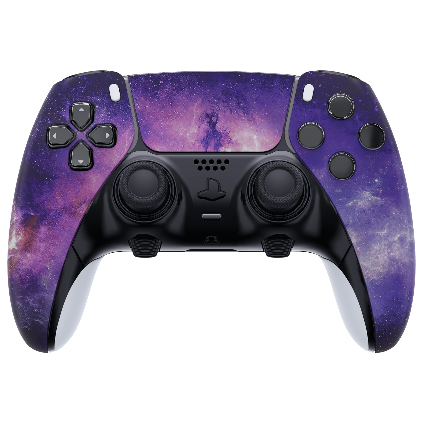 eXtremeRate Replacement Left Right Front Housing Shell with Touchpad Compatible with PS5 Edge Controller - Nebula Galaxy eXtremeRate