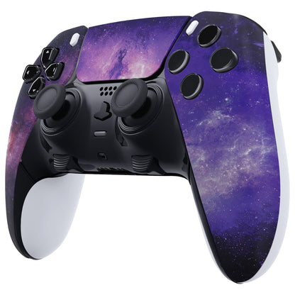 eXtremeRate Replacement Left Right Front Housing Shell with Touchpad Compatible with PS5 Edge Controller - Nebula Galaxy eXtremeRate