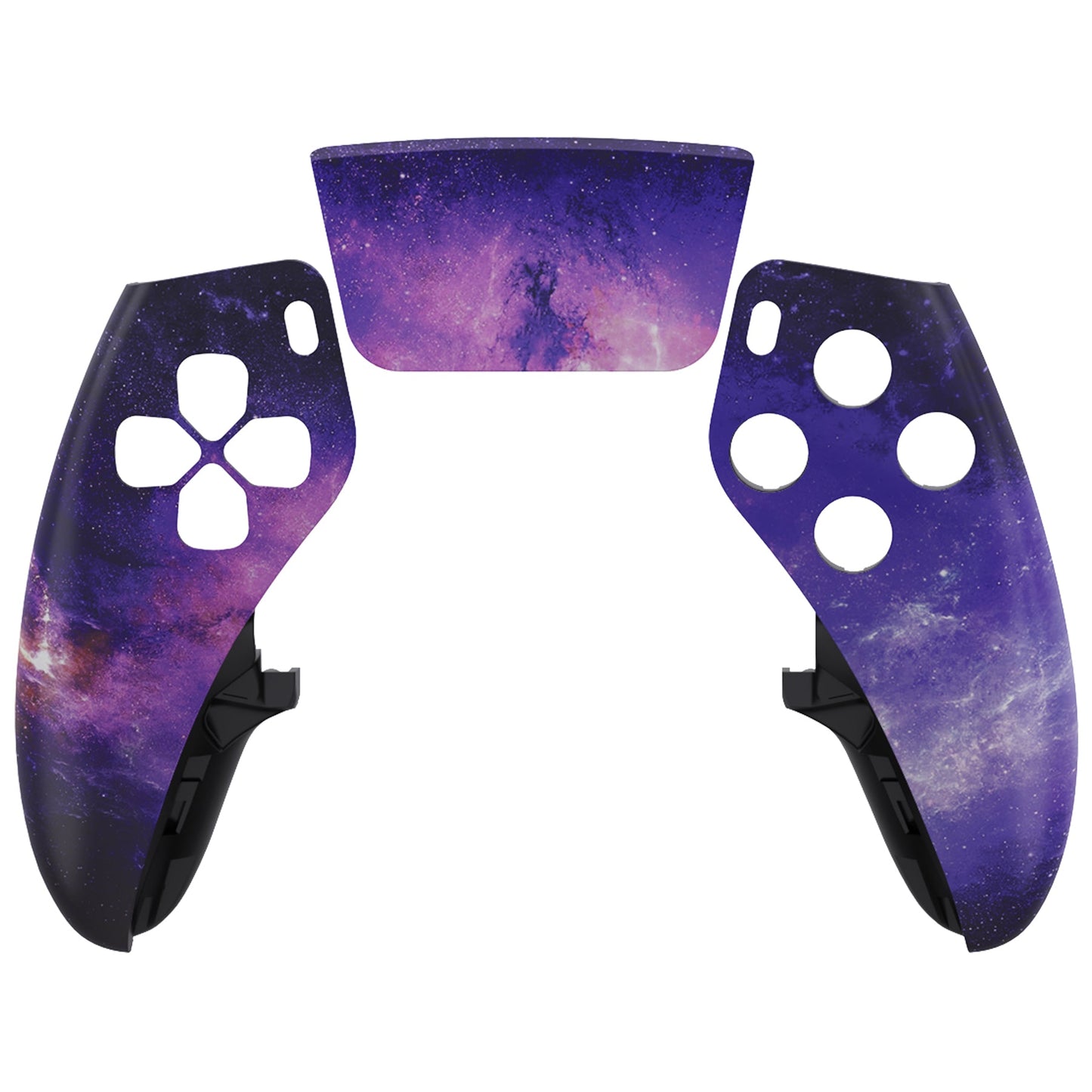 eXtremeRate Replacement Left Right Front Housing Shell with Touchpad Compatible with PS5 Edge Controller - Nebula Galaxy eXtremeRate