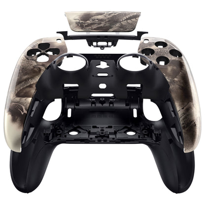eXtremeRate PS5 edgeコントローラー対応交換対応用左右フロントハウジングシェル＆タッチパッド【墨龍】