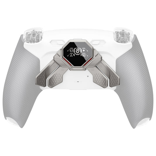 eXtremeRate PS5コントローラー対応用リアルメタルボタン (RMB) バージョンSPARKバックパドルキット用リニューアル版K1 K2 K3 K4バックパドル【メタリックシルバー】