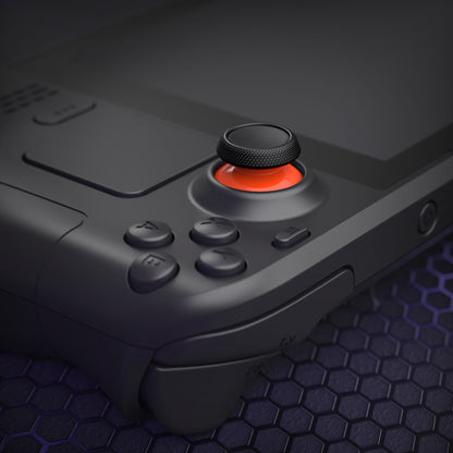 eXtremeRate Steam Deck LCD & OLED対応用交換サムスティック【ブラック＆オレンジ】