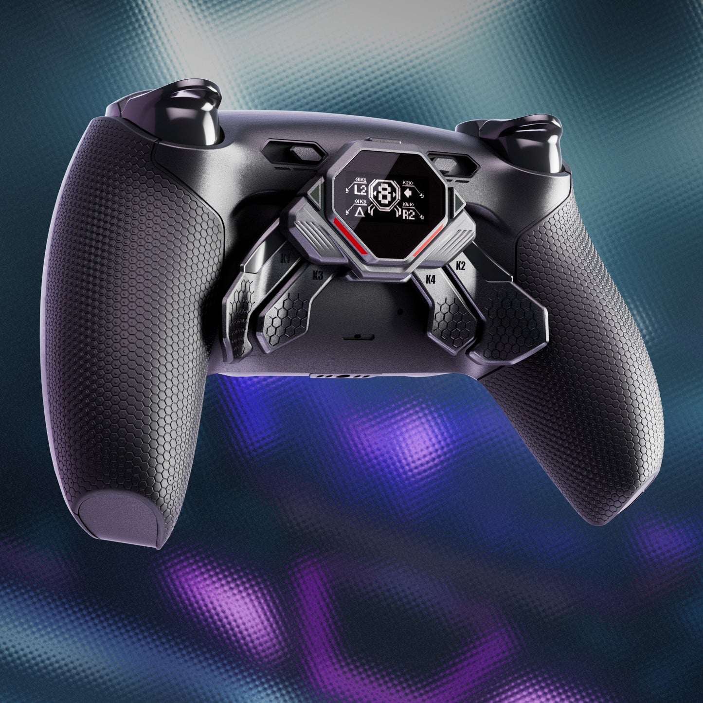 eXtremeRate PS5コントローラーBDM-010/020対応用SPARK バックパドルキット、OLEDディスプレイ&クリッキートリガーストップ＆エルゴノミックグリップ【ブラック】