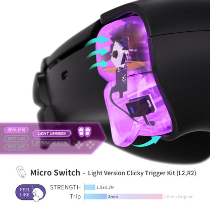 eXtremeRate PS5コントローラーBDM-040対応用ショルダーボタン対応用マイクロスイッチ-ライトバージョンクリッキーヘアトリガーキット