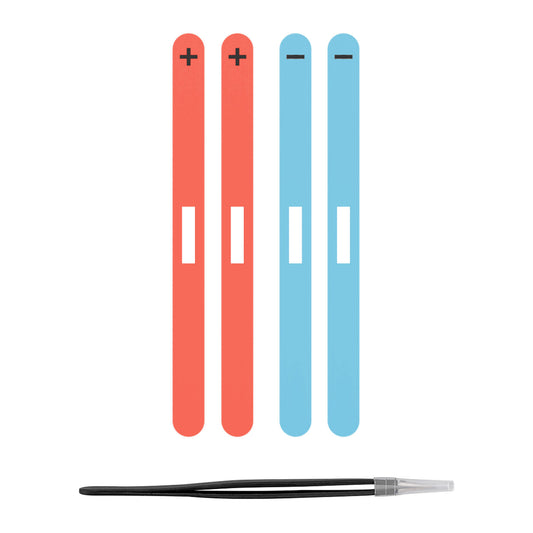 eXtremeRate Nintendo Switch 2対応交換サイドレールスロットステッカー 【ブルー&オレンジ】