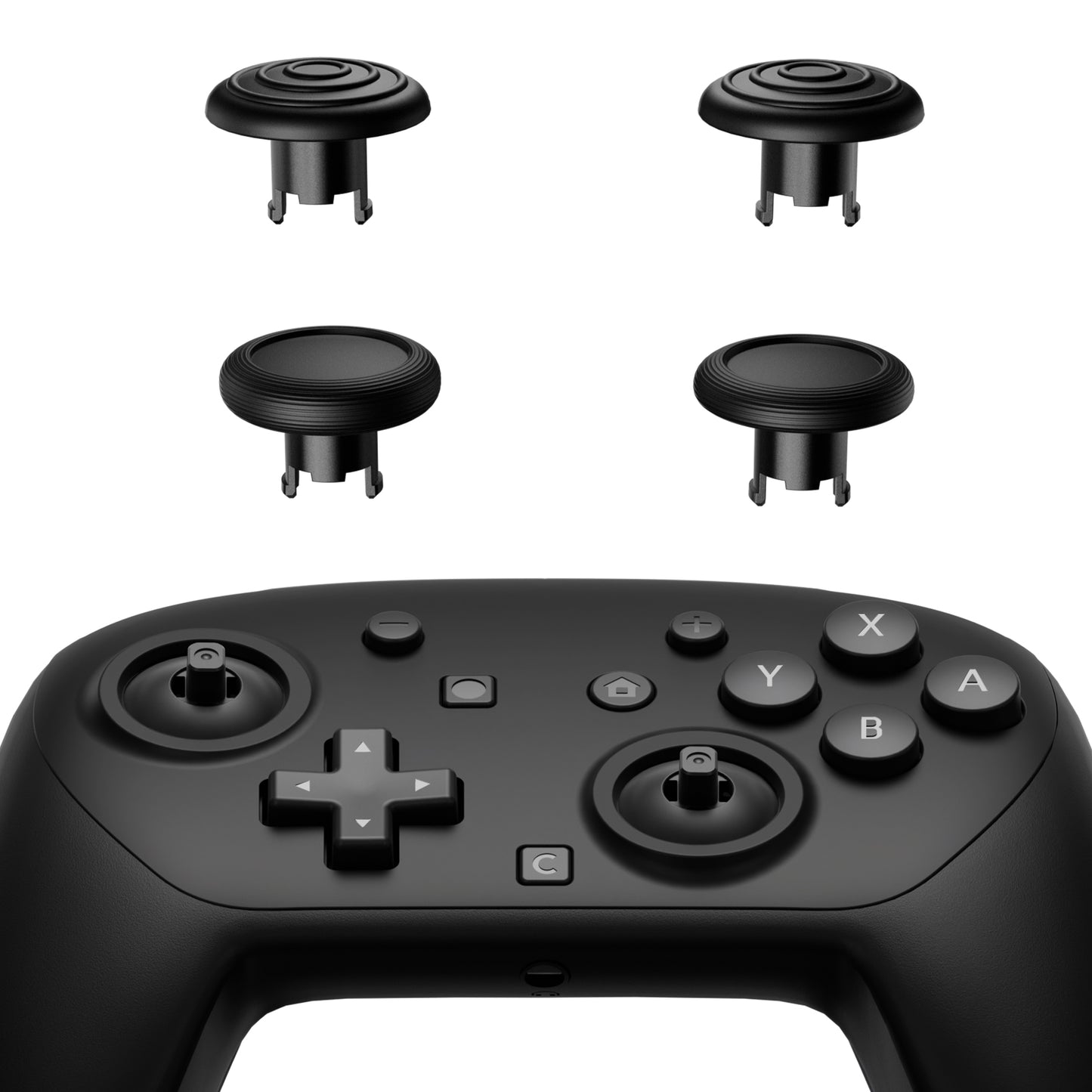 eXtremeRate Nintendo Switch 2 Proコントローラー対応 ThumbsGear 交換式エルゴノミックサムスティック【ブラック】