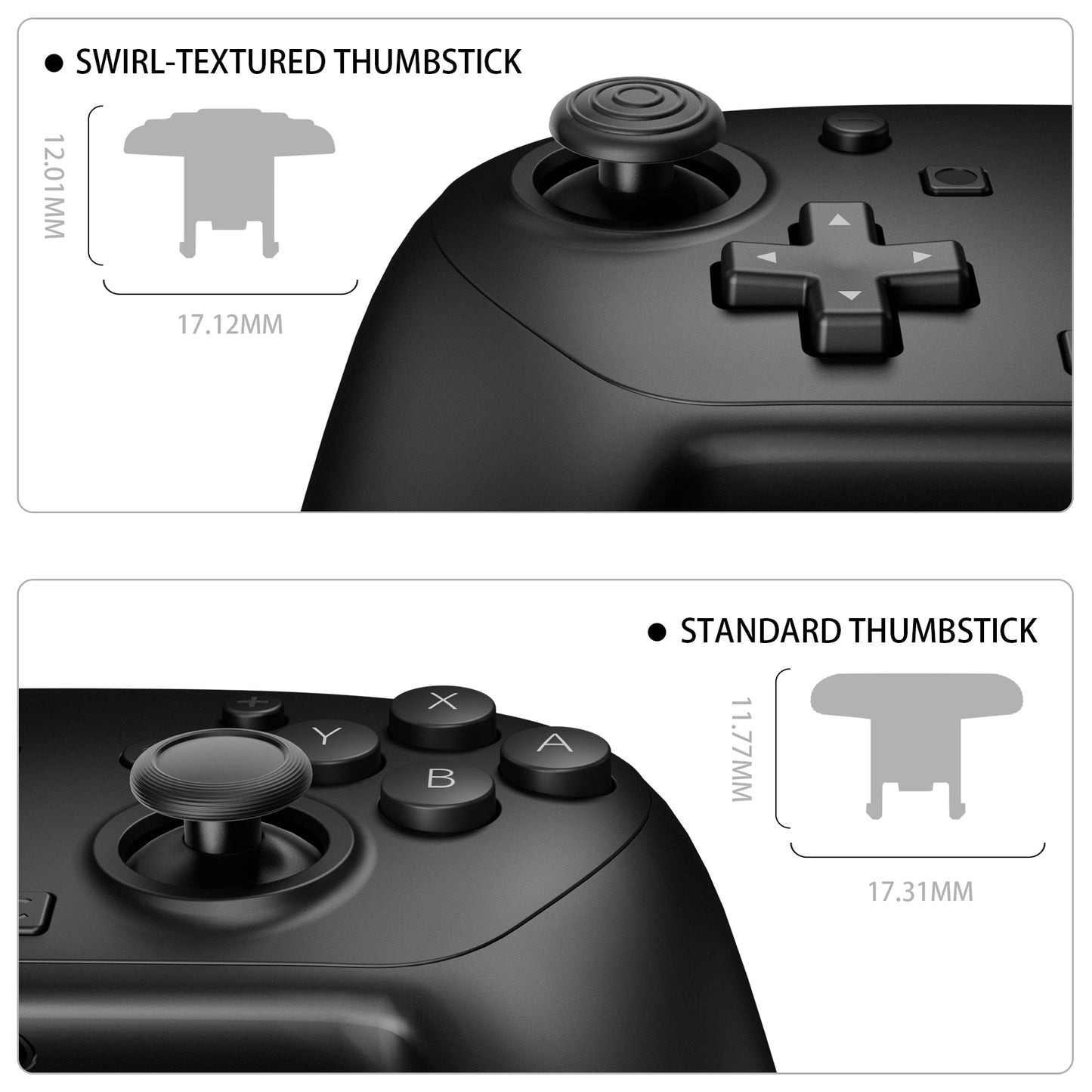 eXtremeRate Nintendo Switch 2 Proコントローラー対応 ThumbsGear 交換式エルゴノミックサムスティック【ブラック】