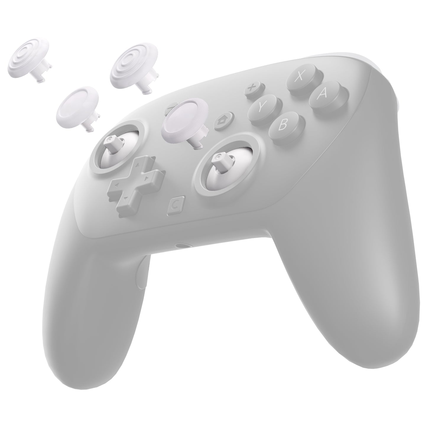 eXtremeRate Nintendo Switch 2 Proコントローラー対応 ThumbsGear 交換式エルゴノミックサムスティック【ホワイト】