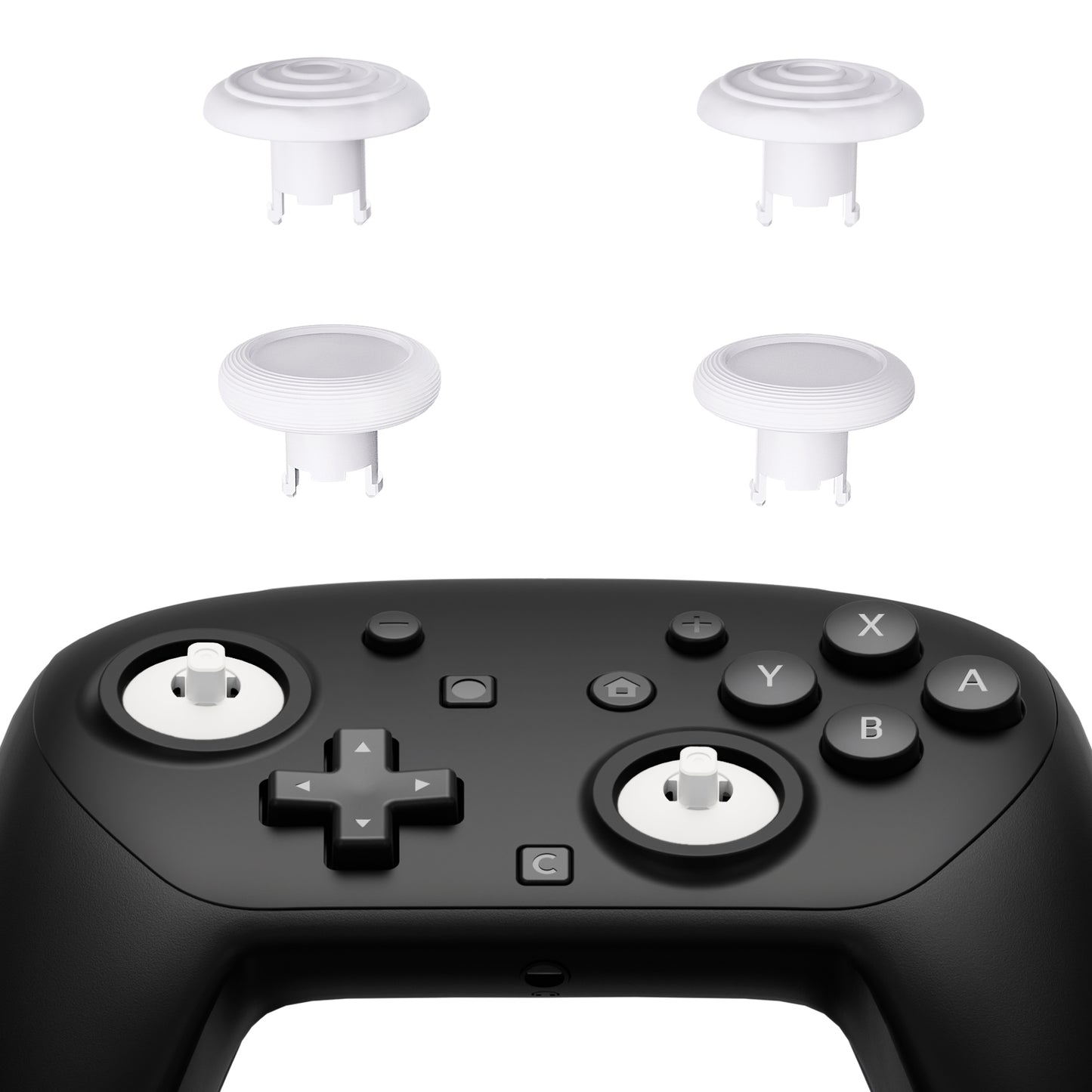 eXtremeRate Nintendo Switch 2 Proコントローラー対応 ThumbsGear 交換式エルゴノミックサムスティック【ホワイト】