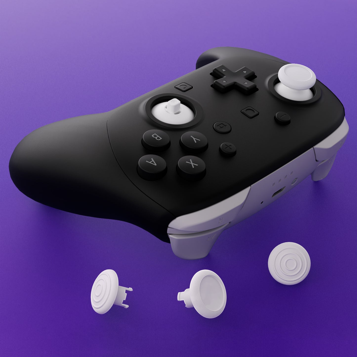 eXtremeRate Nintendo Switch 2 Proコントローラー対応 ThumbsGear 交換式エルゴノミックサムスティック【ホワイト】