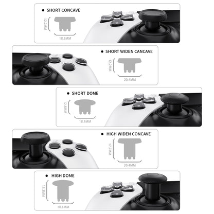 eXtremeRate ThumbsGear Interchangeable Thumbsticks for PS5 Edge Controller - Black eXtremeRate