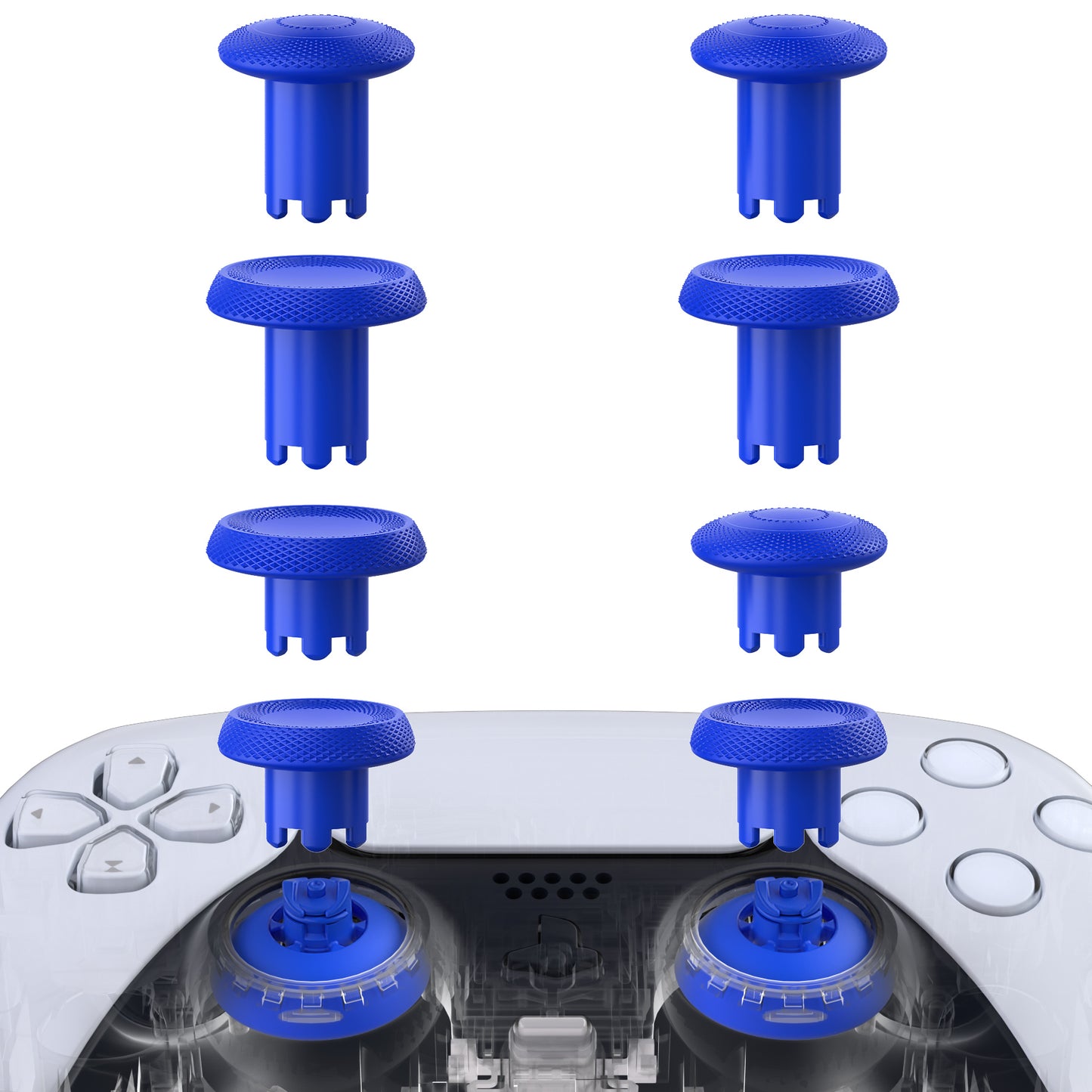 eXtremeRate PS5&PS4コントローラー対応用ThumbsGear V3交換可能なエルゴノミックサムスティック【ブルー】