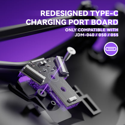 eXtremeRate PS4 Slim ProコントローラーJDM-040/050/055対応用 Type-Cバージョン ボトムシェル【テクスチャードブラック】