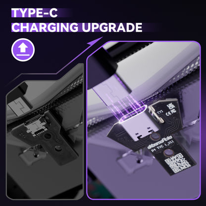 eXtremeRate PS4 Slim ProコントローラーJDM-040/050/055対応用 Type-Cバージョン ボトムシェル【テクスチャードブラック】