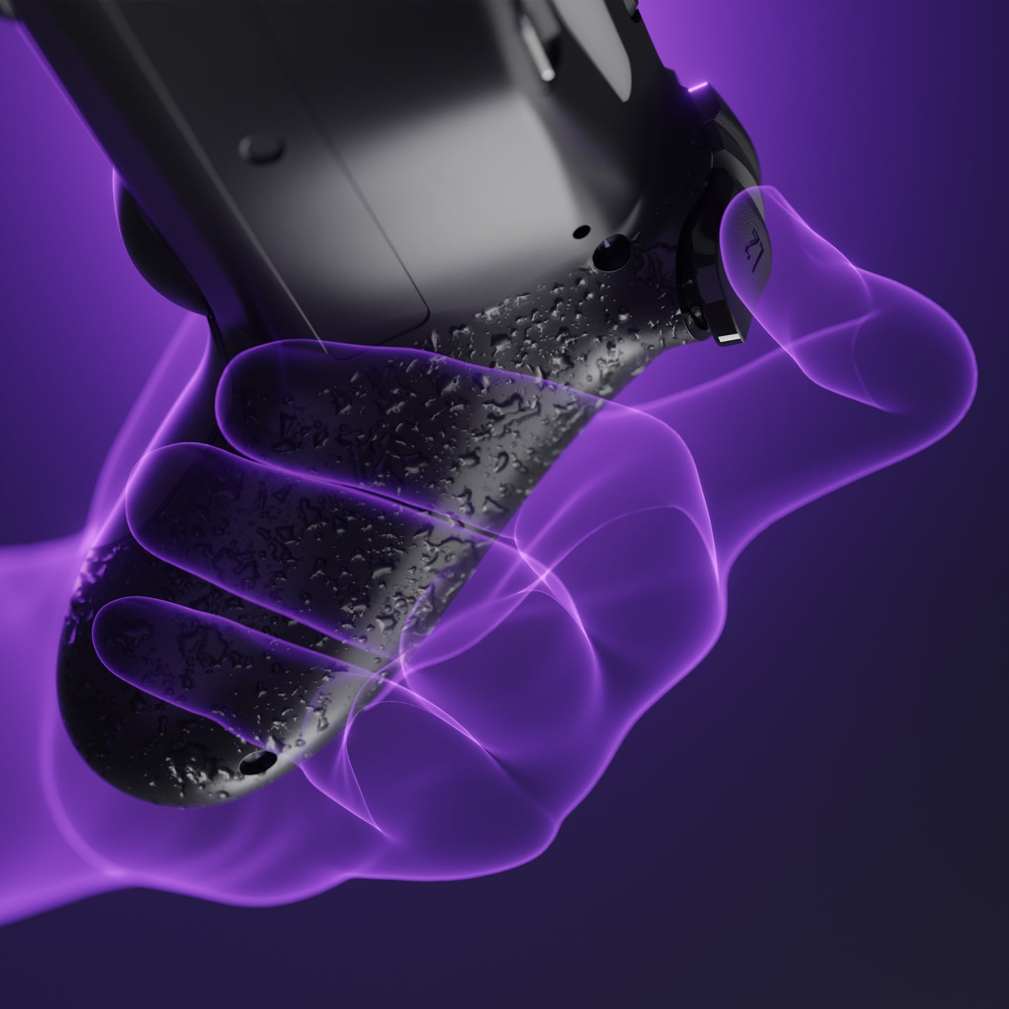 eXtremeRate PS4 Slim ProコントローラーJDM-040/050/055対応用 Type-Cバージョン ボトムシェル【テクスチャードブラック】