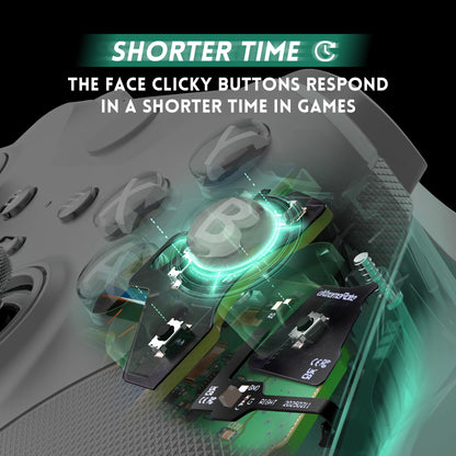 eXtremeRate Xbox Elite Series 2&Elite 2 Coreコントローラー（モデル1797）用Whole Clicky キット、ショルダーボタンおよび ABXY ボタン用、エルゴノミクス設計のタクタイルスイッチ LT RT A B X Y マウスクリックキット