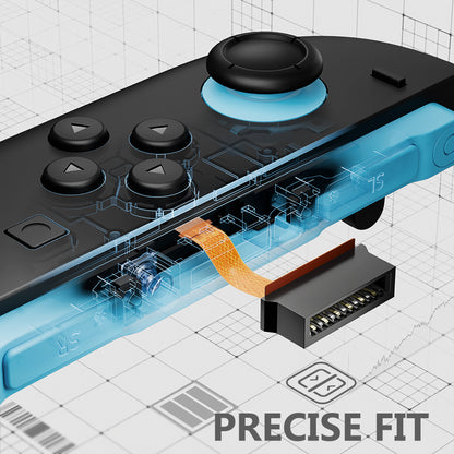 eXtremeRate Joy-Con 2対応 ZL ZR ボタン交換用タクタイルスイッチ フレックスリボンケーブル、Nintendo Switch 2対応 カスタム 左右コントローラー用 充電コネクタ メスソケット FPC ケーブル 修理パーツ
