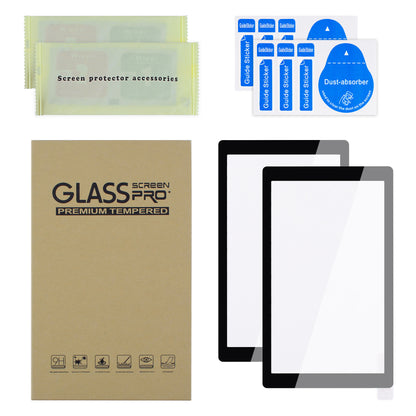 eXtremeRate 2-Pack Scratch-Resistant Clear HD Tempered Glass Screen Protector for Nintendo Switch Lite (Black)