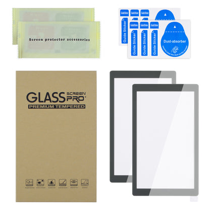eXtremeRate 2-Pack Scratch-Resistant Clear HD Tempered Glass Screen Protector for Nintendo Switch Lite (Gray)