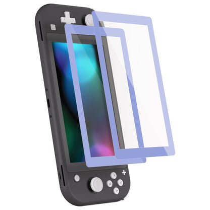 eXtremeRate 2-Pack Scratch-Resistant Clear HD Tempered Glass Screen Protector for Nintendo Switch Lite (Light Violet)