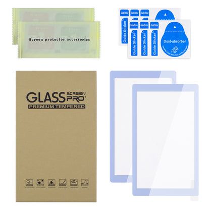 eXtremeRate 2-Pack Scratch-Resistant Clear HD Tempered Glass Screen Protector for Nintendo Switch Lite (Light Violet)