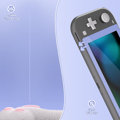 eXtremeRate 2-Pack Scratch-Resistant Clear HD Tempered Glass Screen Protector for Nintendo Switch Lite (Light Violet)