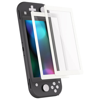 eXtremeRate 2-Pack Scratch-Resistant Clear HD Tempered Glass Screen Protector for Nintendo Switch Lite (White)