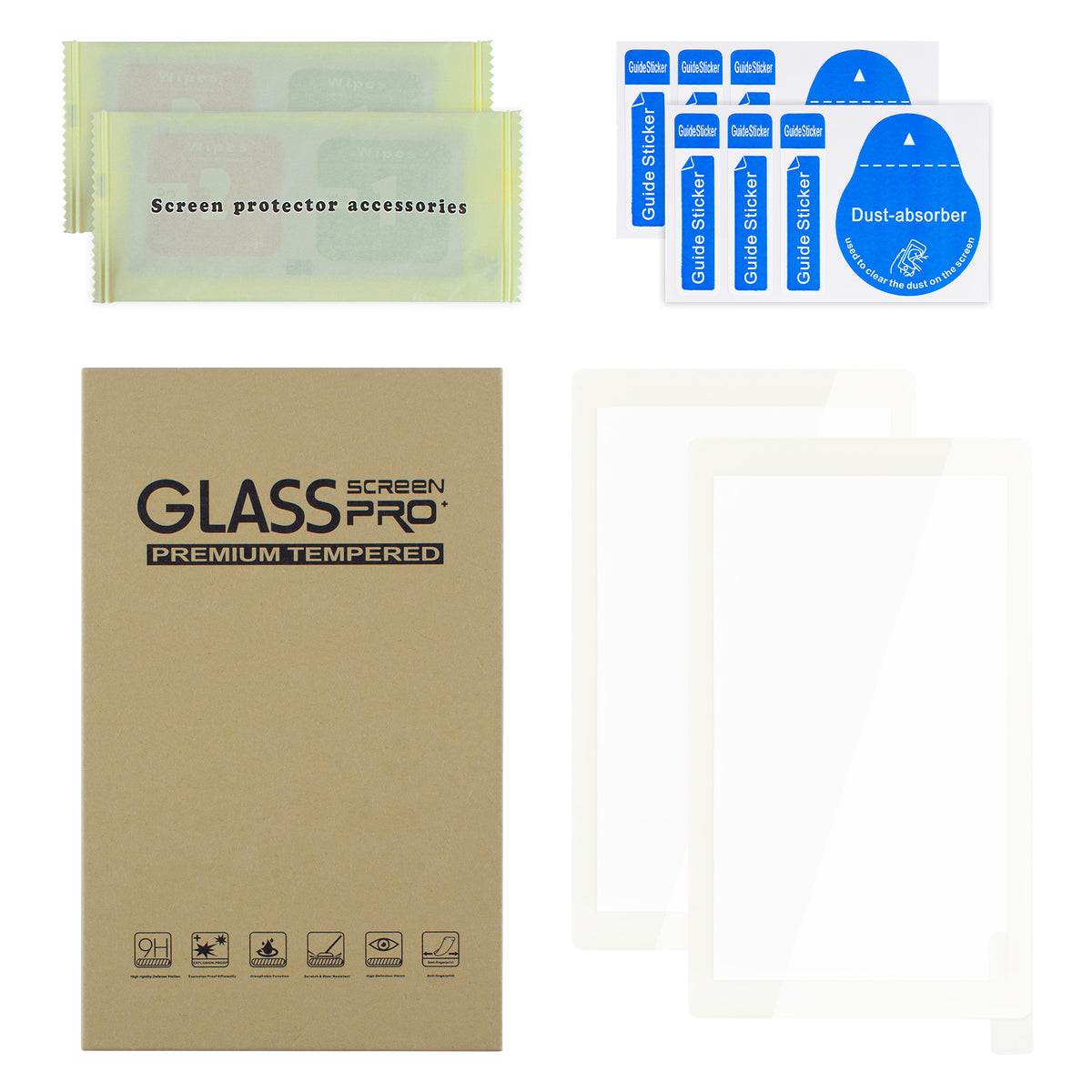 eXtremeRate 2-Pack Scratch-Resistant Clear HD Tempered Glass Screen Protector for Nintendo Switch Lite (White)