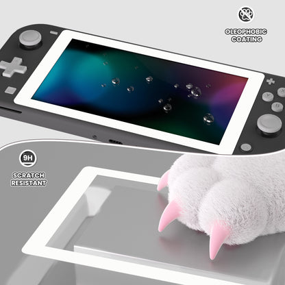 eXtremeRate 2-Pack Scratch-Resistant Clear HD Tempered Glass Screen Protector for Nintendo Switch Lite (White)