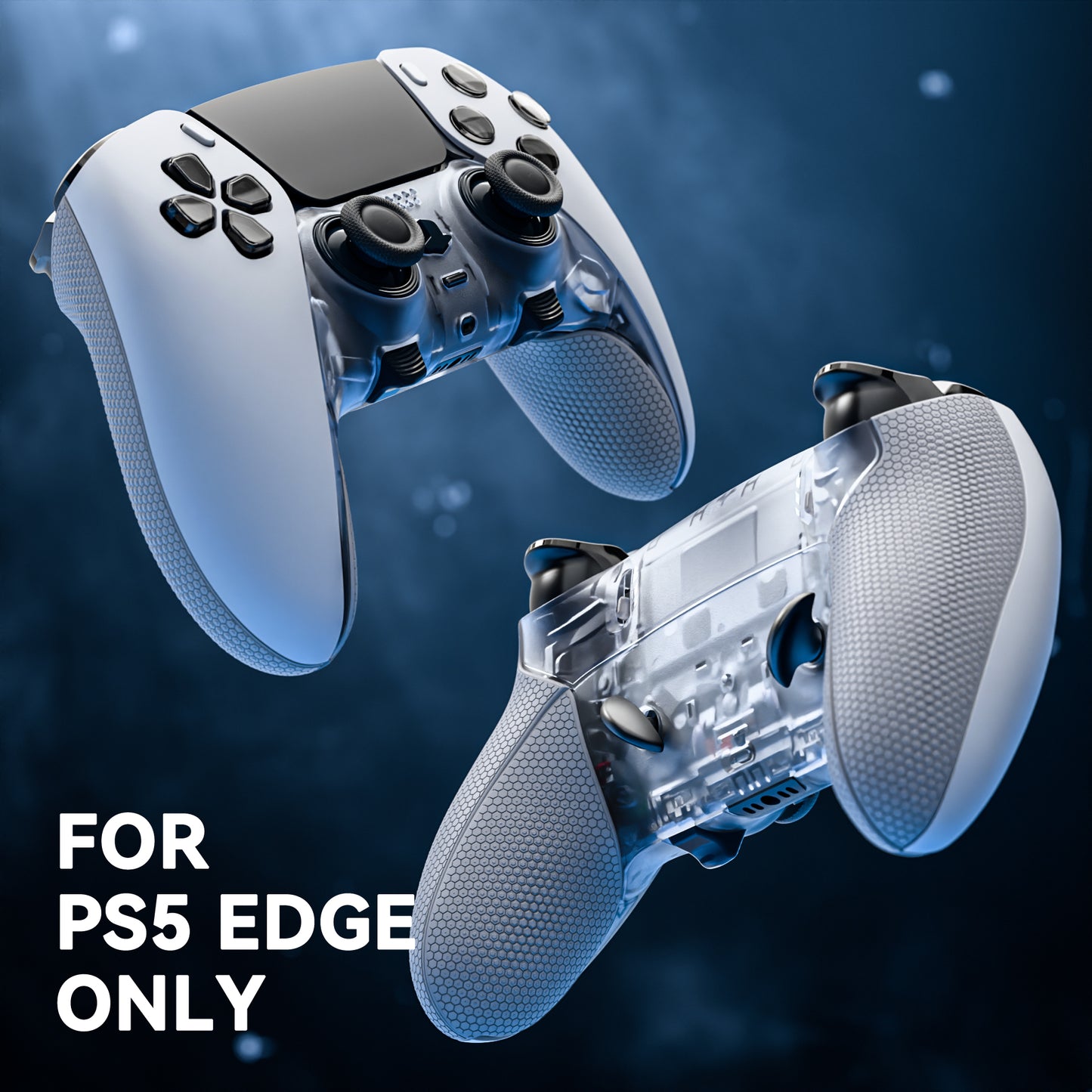 eXtremeRate Beyond-ARC Bottom Shell Kit for PS5 Edge Controller (Clear & Gray)
