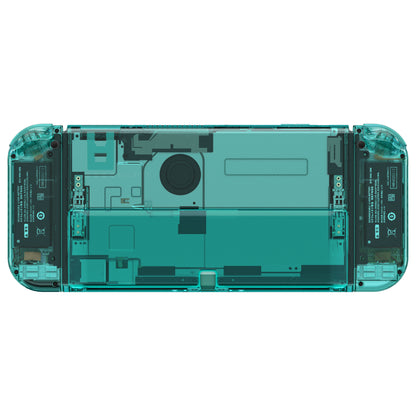eXtremeRate 任天堂スイッチ有機EL用カスタム交換フルセットシェル＆ボタン【クリアジェイドグリーン】