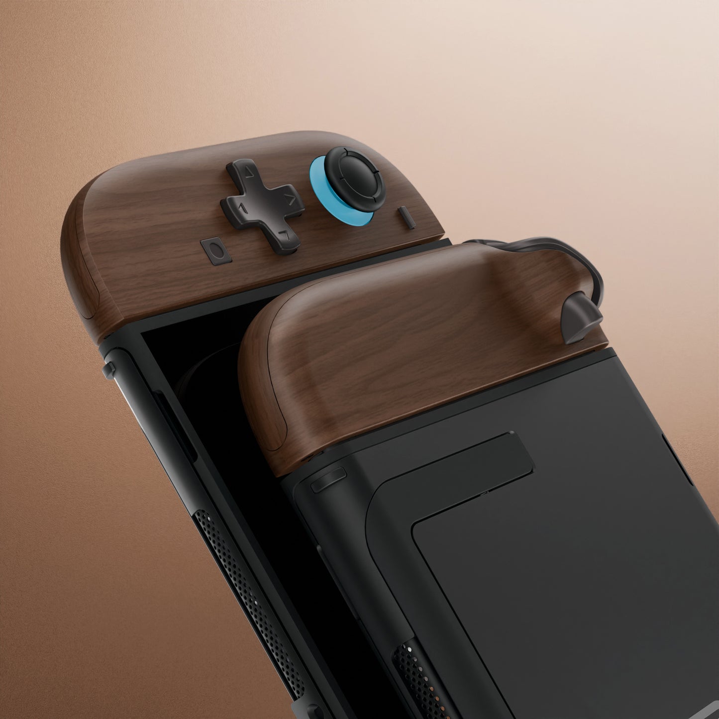 eXtremeRate Nintendo Switch 2対応ジョイコン交換フルセットシェルケース、方向ボタンバージョンボタン付き - デラックス版【木目調デザイン】