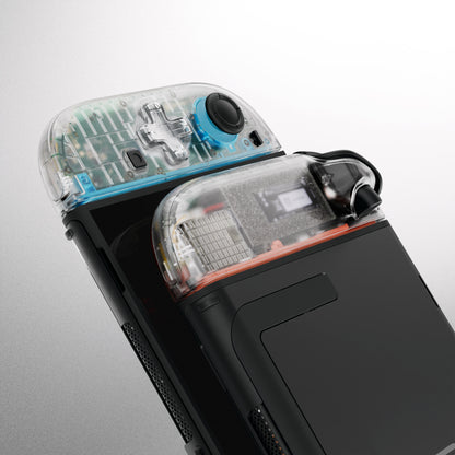 eXtremeRate Nintendo Switch 2対応ジョイコン交換フルセットシェルケース、方向ボタンバージョンボタン付き - エッセンス版【クリア】