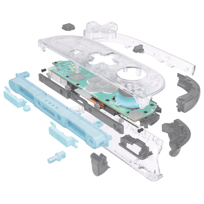 eXtremeRate Nintendo Switch 2対応ジョイコン交換フルセットシェルケース、方向ボタンバージョンボタン付き - エッセンス版【クリア】