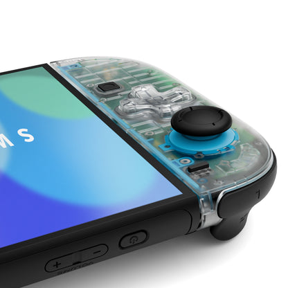 eXtremeRate Nintendo Switch 2対応ジョイコン交換フルセットシェルケース、方向ボタンバージョンボタン付き - エッセンス版【クリア】