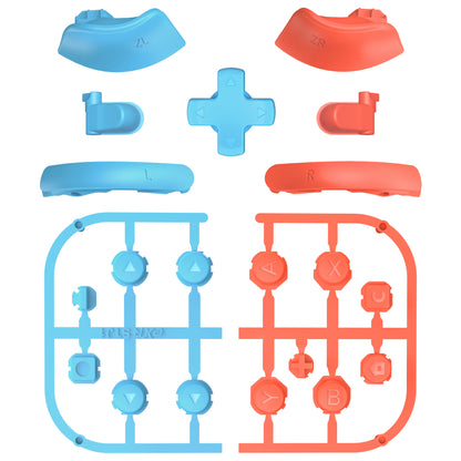 eXtremeRate Nintendo Switch 2ジョイコン対応交換フルセットボタン【ルー&オレンジ】