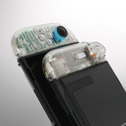 eXtremeRate Nintendo Switch 2対応ジョイコン交換フルセットシェルケース、ボタン付き - デラックス版【暗闇で光る-グリーン】