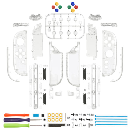 eXtremeRate Nintendo Switch 2対応ジョイコン交換フルセットシェルケース、ボタン付き - デラックス版【暗闇で光る-グリーン】