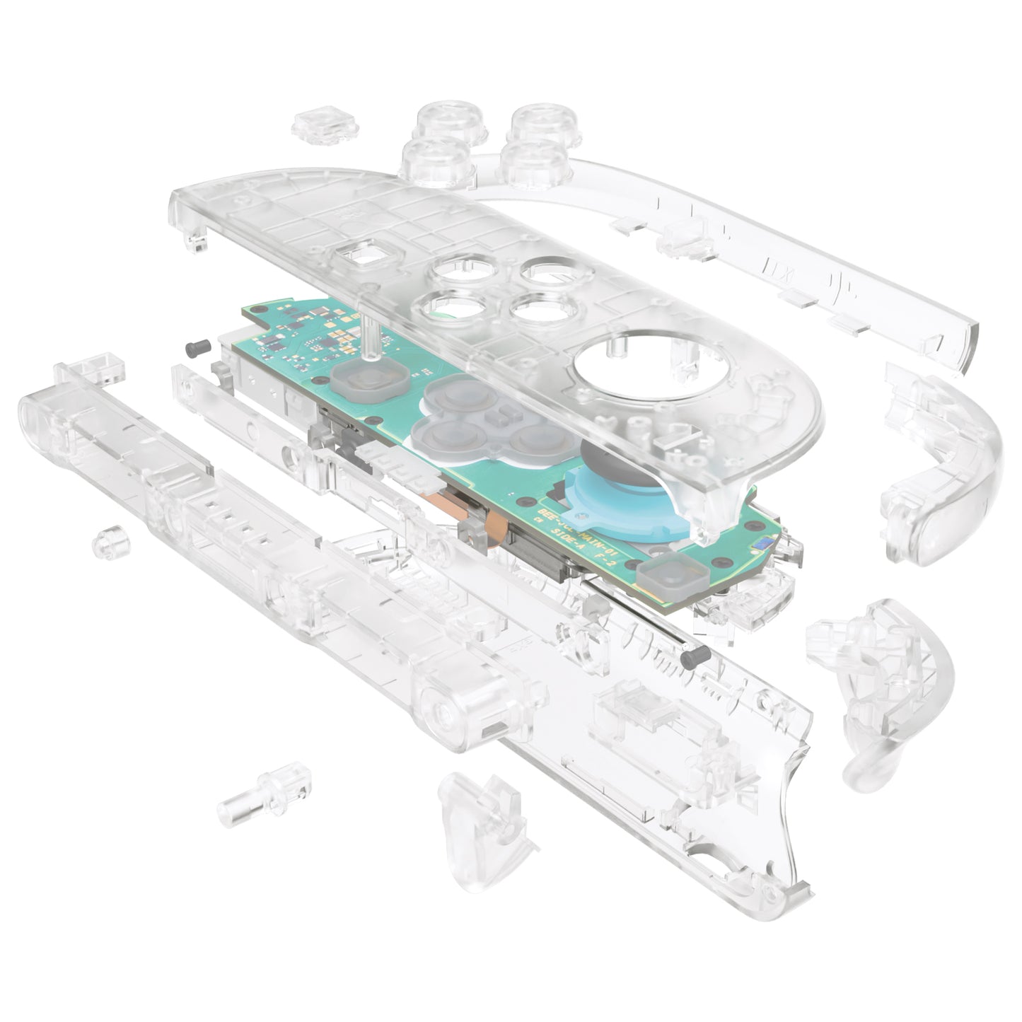 eXtremeRate Nintendo Switch 2対応ジョイコン交換フルセットシェルケース、ボタン付き - デラックス版【暗闇で光る-グリーン】