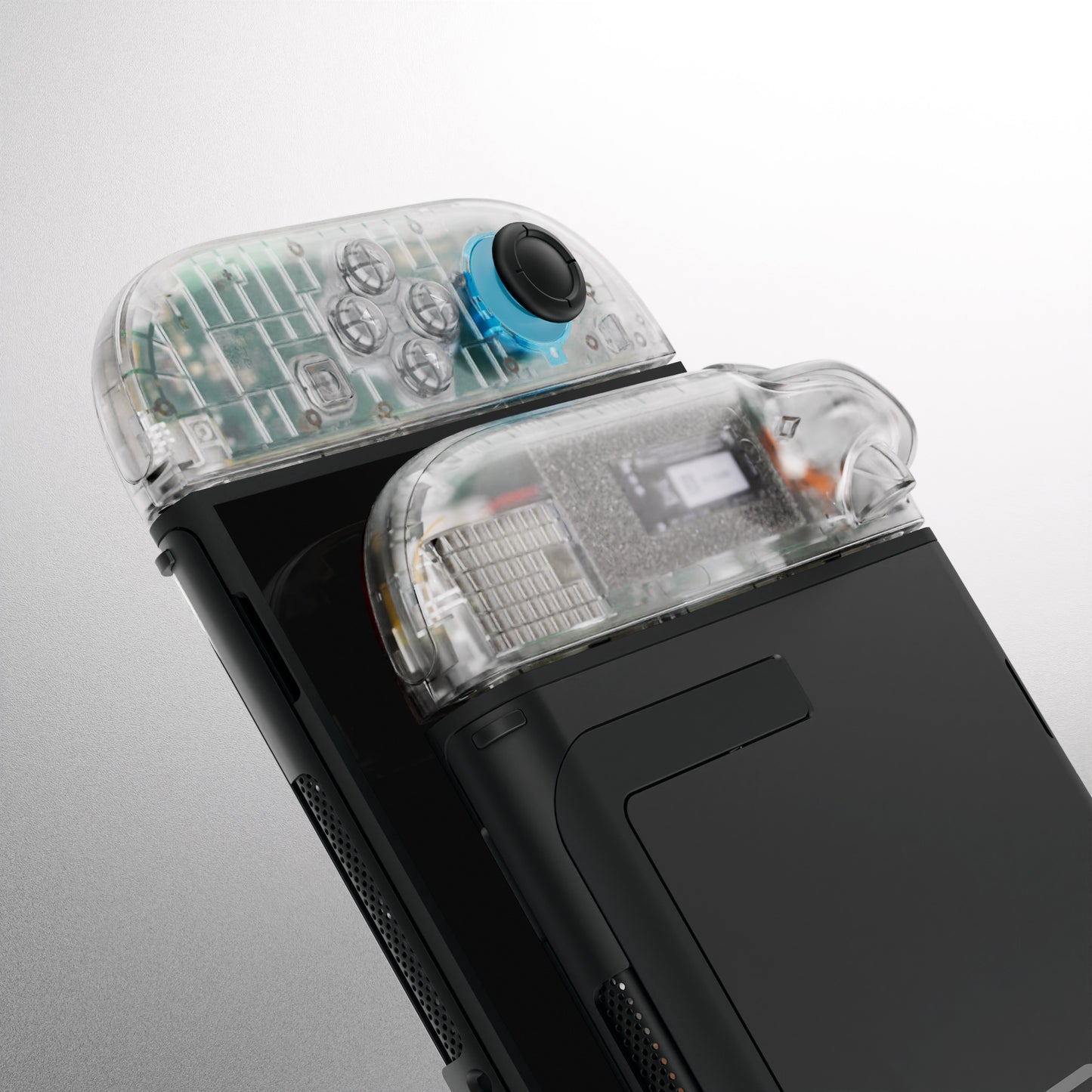 eXtremeRate Nintendo Switch 2対応ジョイコン交換フルセットシェルケース、ボタン付き - デラックス版【クリア】