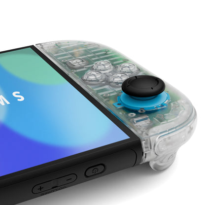 eXtremeRate Nintendo Switch 2対応ジョイコン交換フルセットシェルケース、ボタン付き - デラックス版【クリア】