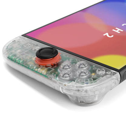 eXtremeRate Nintendo Switch 2対応ジョイコン交換フルセットシェルケース、ボタン付き - デラックス版【クリア】