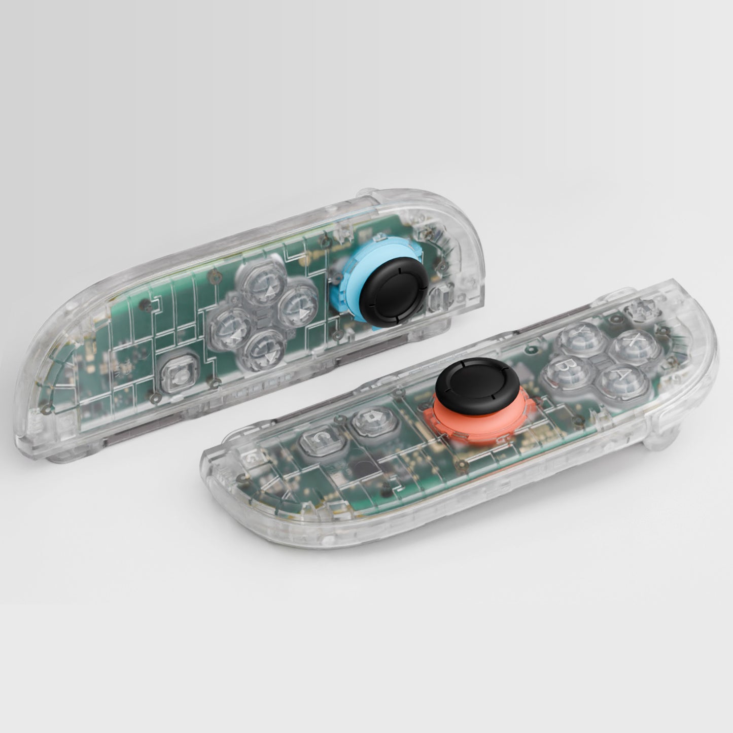 eXtremeRate Nintendo Switch 2対応ジョイコン交換フルセットシェルケース、ボタン付き - デラックス版【クリア】