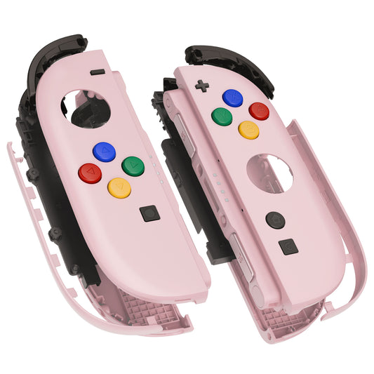 eXtremeRate Nintendo Switch 2対応ジョイコン交換フルセットシェルケース、ボタン付き - デラックス版【チェリーブロッサムピンク】