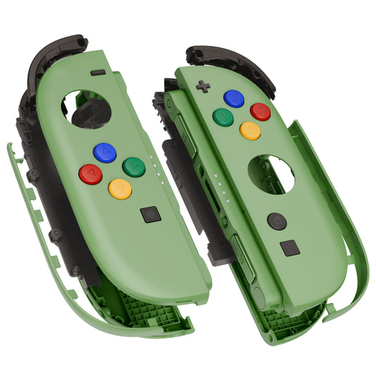 eXtremeRate Nintendo Switch 2対応ジョイコン交換フルセットシェルケース、ボタン付き - デラックス版【抹茶グリーン】