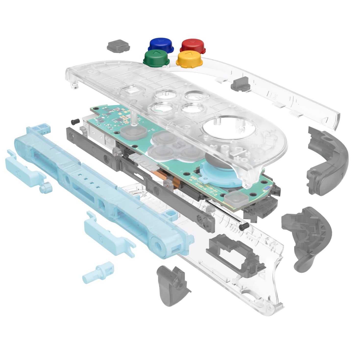 eXtremeRate Nintendo Switch 2対応ジョイコン交換フルセットシェルケース、ボタン付き - エッセンス版【暗闇で光る-グリーン】