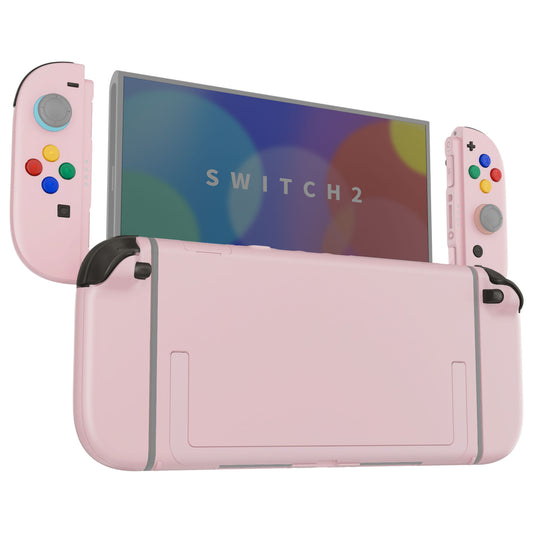 eXtremeRate Nintendo Switch 2対応交換フルセットシェル＆ボタン - デラックス版【チェリーブロッサムピンク】