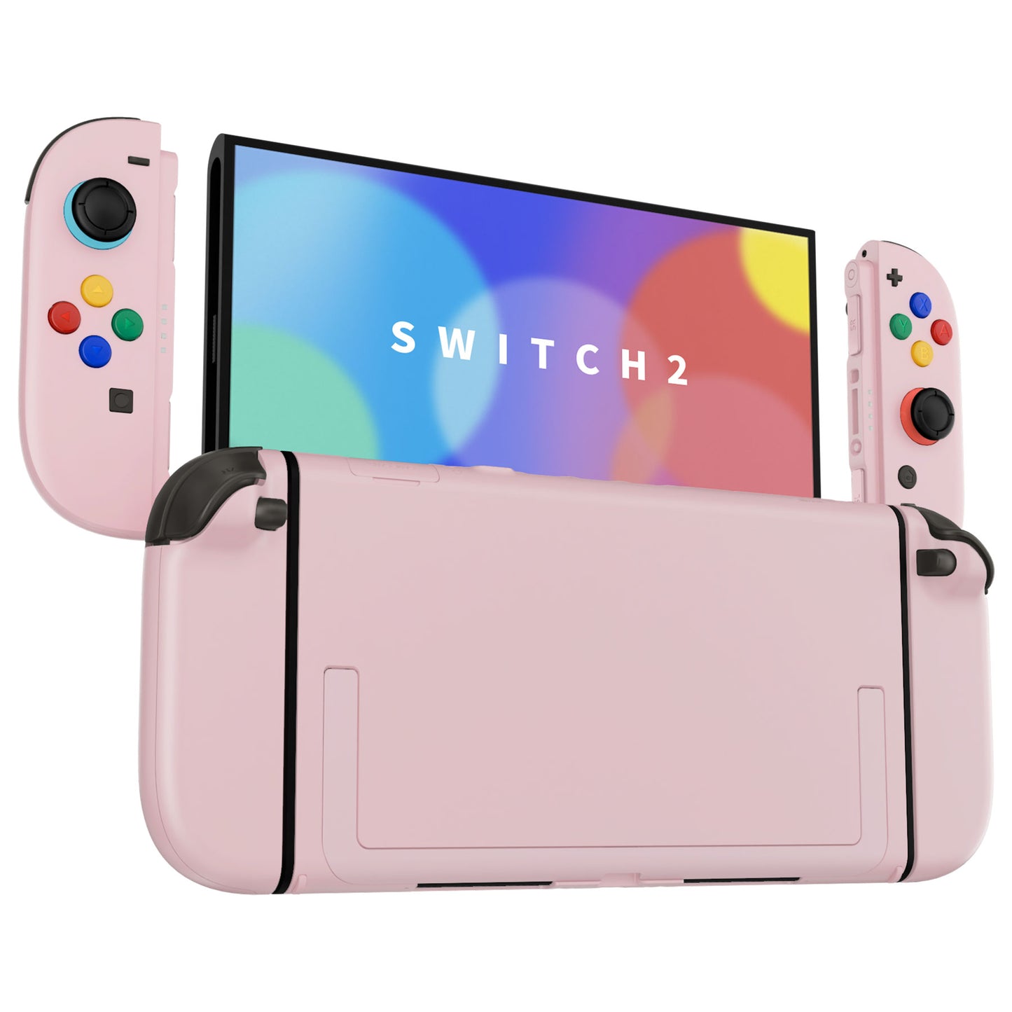 eXtremeRate Nintendo Switch 2対応交換フルセットシェル＆ボタン - デラックス版【チェリーブロッサムピンク】